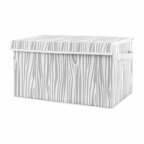 Rustic Patch Collection Wood Grain Print Fabric Toy Bin Storage