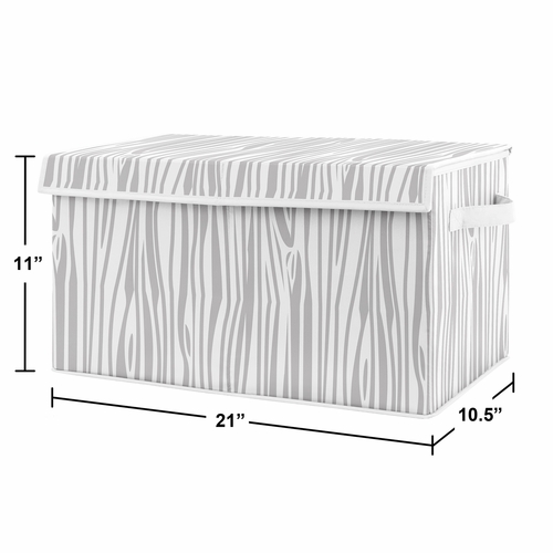 Rustic Patch Collection Wood Grain Print Fabric Toy Bin Storage - alt image 2