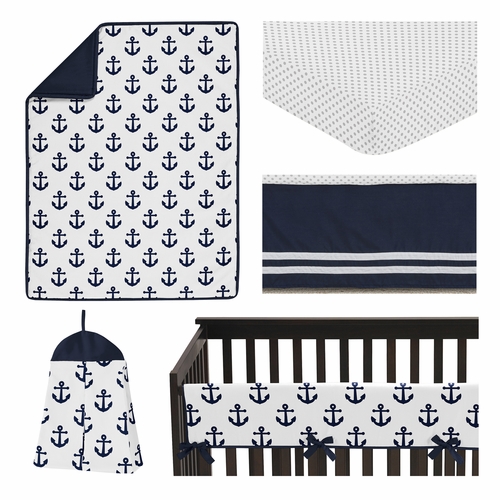 Sailor Collection 5 Piece Crib Bedding - alt image 1