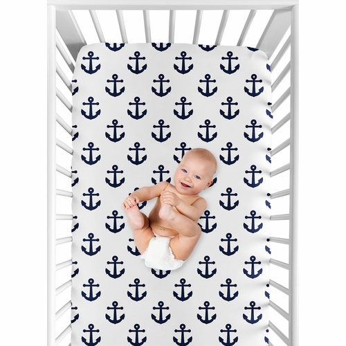 Sailor Collection Crib Sheet - alt image 3