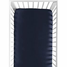 Sailor Collection Crib Sheet - Solid Navy Blue