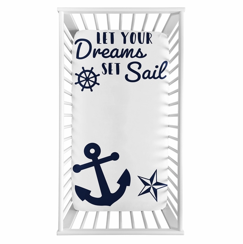 Sailor Collection Photo Op Crib Sheet - alt image 1