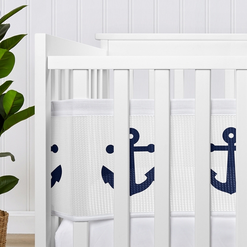 Sailor Collection Sweet Jojo Designs + BreathableBaby Breathable Mesh Crib Liner Pad - alt image 3