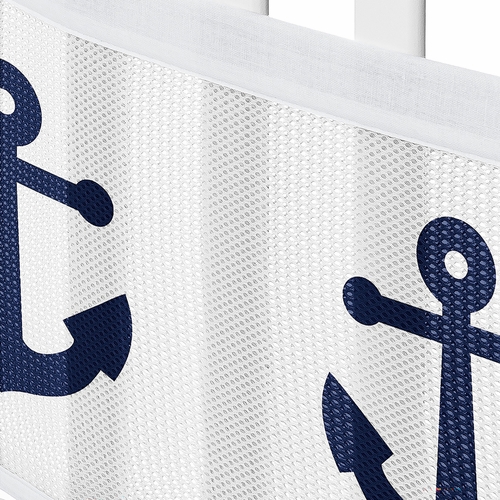 Sailor Collection Sweet Jojo Designs + BreathableBaby Breathable Mesh Crib Liner Pad - alt image 4