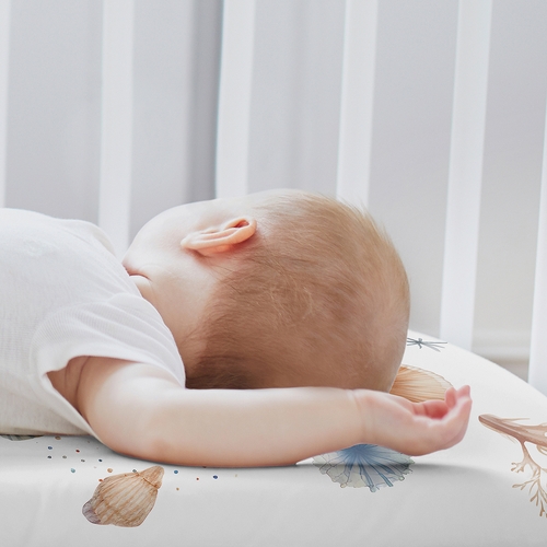 Seashells Collection 2 Pack Baby Bassinet Fitted Sheets - alt image 2