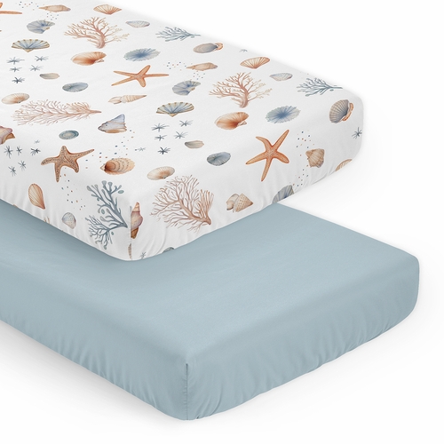 Seashells Collection 2 Pack Crib Sheets
