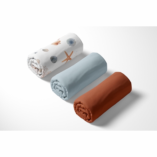 Seashells Collection 3 Pack Crib Sheets - alt image 4