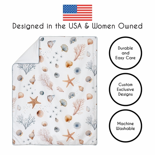 Seashells Collection 4 Piece Crib Bedding - alt image 3