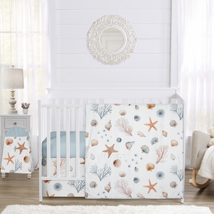 Seashells Collection 4 Piece Crib Bedding