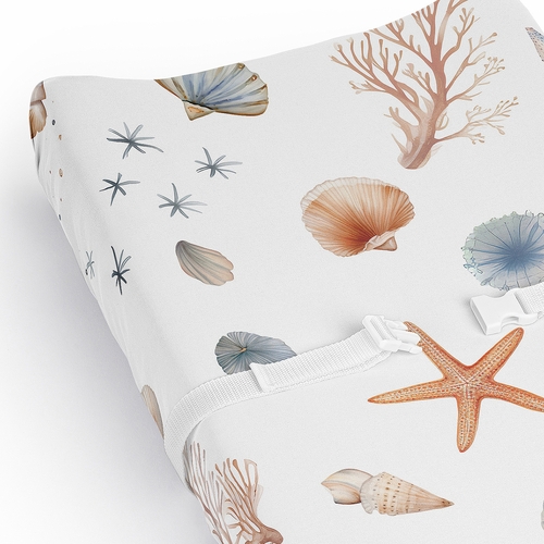 Seashells Collection Changing Pad Cover Sheet - alt image 3