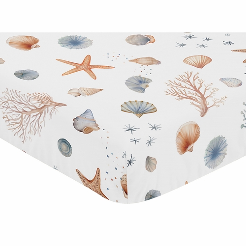 Seashells Collection Crib Sheet - alt image 2