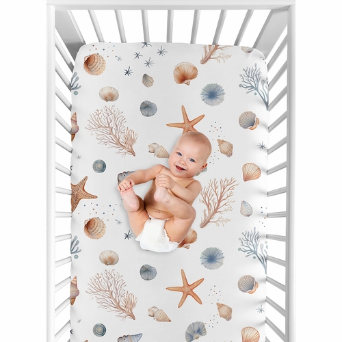 Seashells Collection Crib Sheet - alt image 3