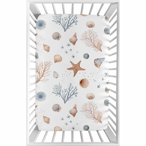 Seashells Collection Mini Crib Sheet