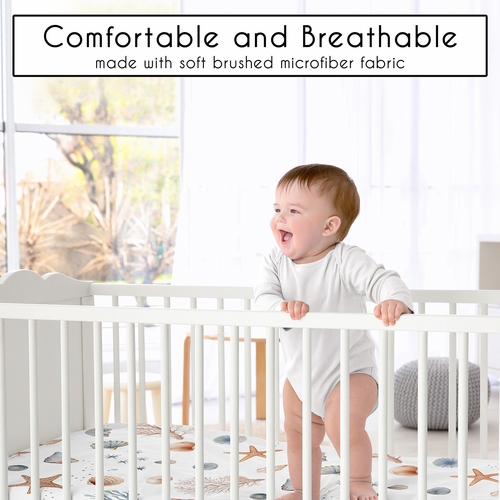 Seashells Collection Mini Crib Sheet - alt image 3