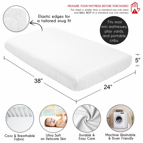 Seashells Collection Mini Crib Sheet - alt image 5