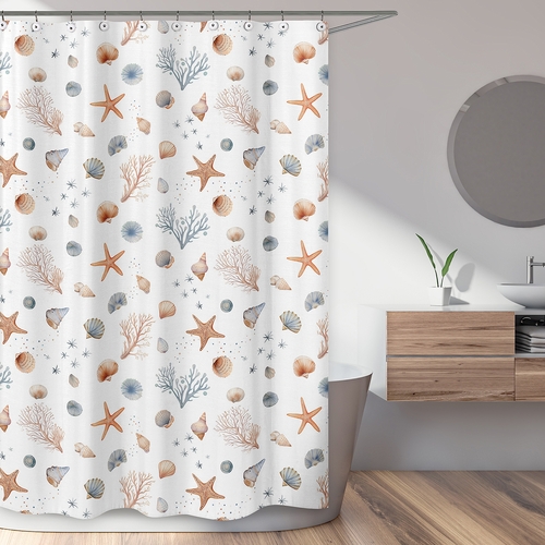 Seashells Collection Shower Curtain - alt image 1
