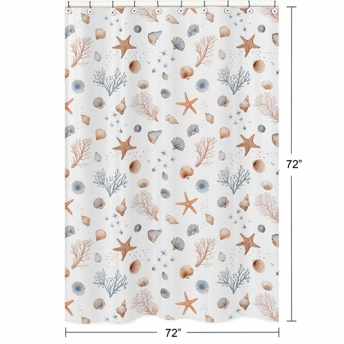Seashells Collection Shower Curtain - alt image 4