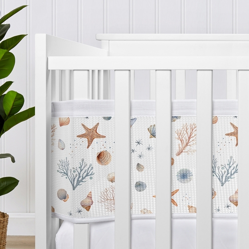 Seashells Collection Sweet Jojo Designs + BreathableBaby Breathable Mesh Crib Liner - alt image 3