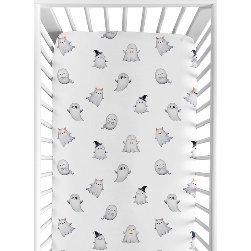 Seasonal Halloween Collection Crib Sheet - Ghosts Print