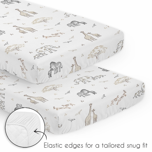 Serengeti Animals Collection 3 Piece Mini Crib Bedding Set - alt image 3