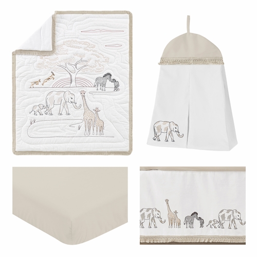 Serengeti Animals Collection 4 Piece Crib Bedding - alt image 1