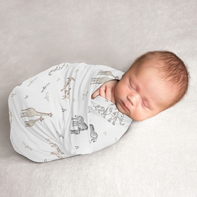 Serengeti Animals Collection Baby Swaddle Blanket