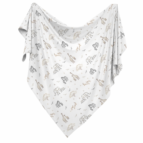 Serengeti Animals Collection Baby Swaddle Blanket - alt image 1
