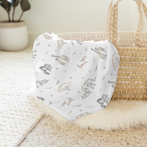 Serengeti Animals Collection Baby Swaddle Blanket - alt image 3