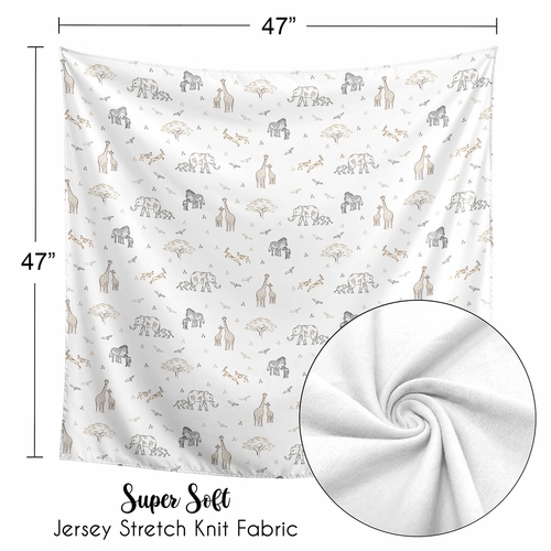 Serengeti Animals Collection Baby Swaddle Blanket - alt image 4