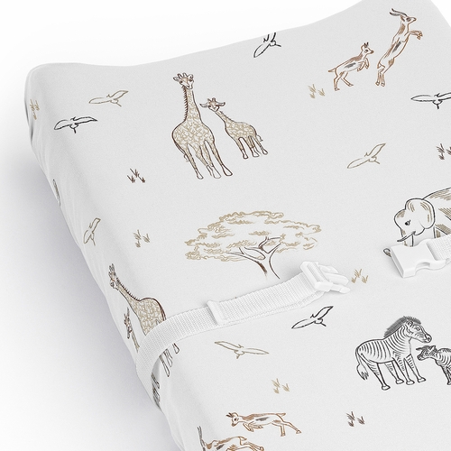Serengeti Animals Collection Changing Pad Cover Sheet - alt image 3