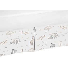 Serengeti Animals Collection Crib Bed Skirt