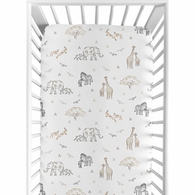 Serengeti Animals Collection Crib Sheet