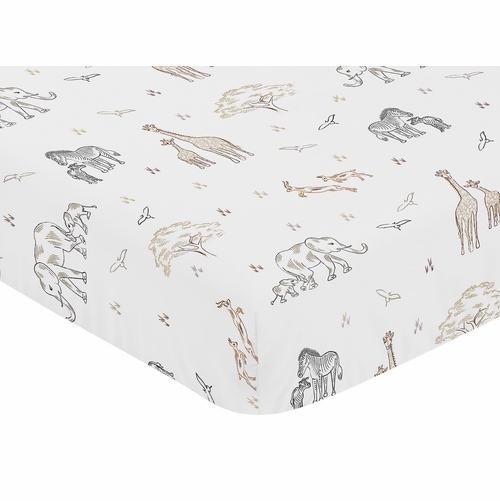 Serengeti Animals Collection Crib Sheet - alt image 2