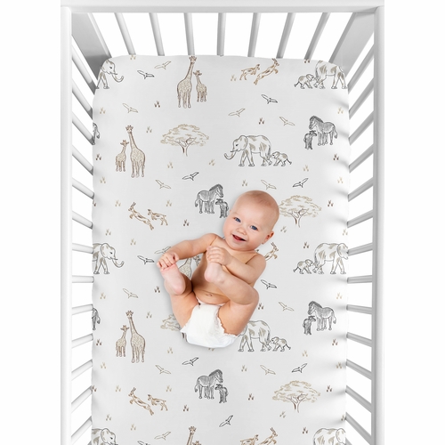Serengeti Animals Collection Crib Sheet - alt image 3