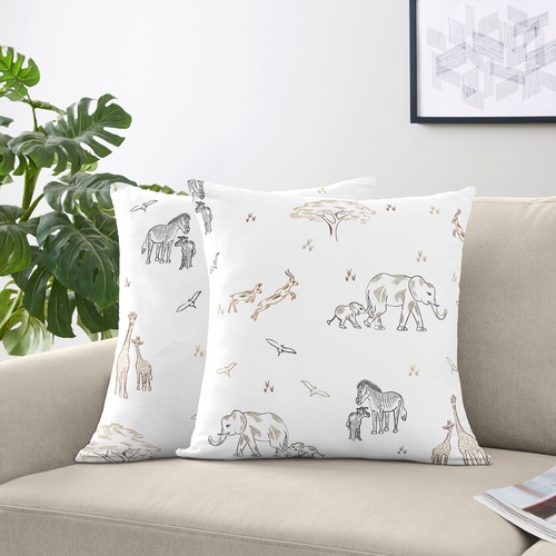 Serengeti Animals Collection Decorative Accent Throw Pillows - Set of 2 - alt image 1