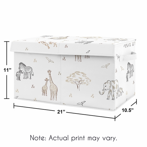 Serengeti Animals Collection Fabric Toy Bin Storage - alt image 2