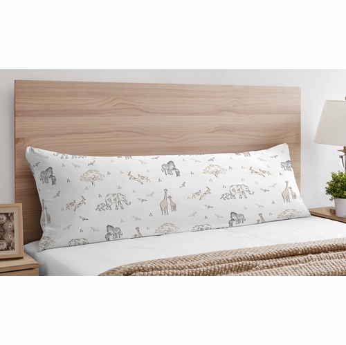 Serengeti Animals Collection Full Length Body Pillow Cover - alt image 1
