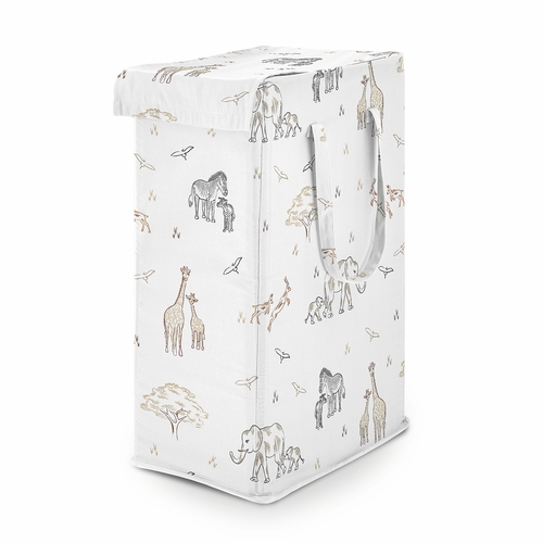 Serengeti Animals Collection Laundry Hamper with Handles