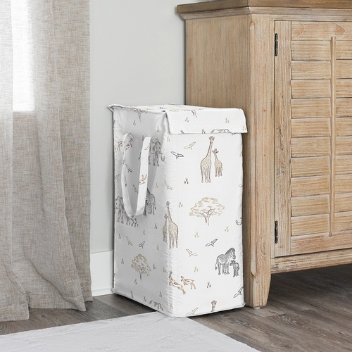Serengeti Animals Collection Laundry Hamper with Handles - alt image 1