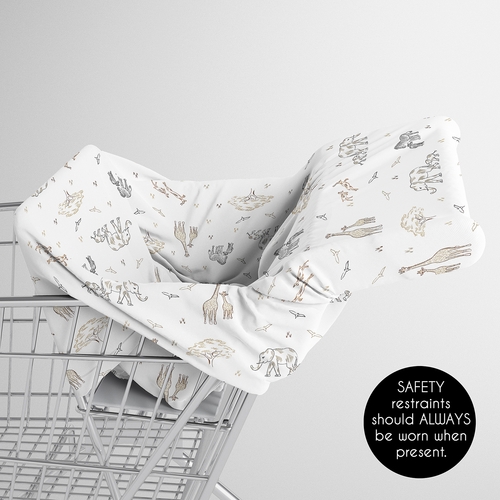 Serengeti Animals Collection Multi Use Baby Car Seat and Nursing Cover - alt image 3