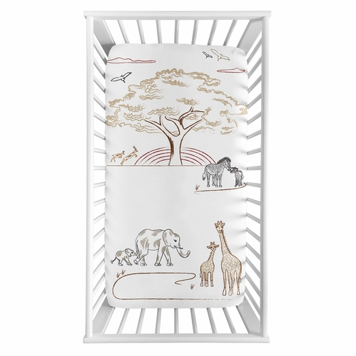 Serengeti Animals Collection Photo Op Crib Sheet - alt image 1