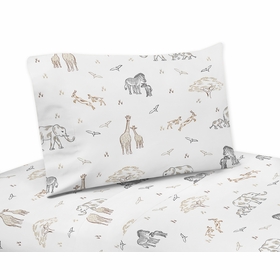 Serengeti Animals Collection Queen Sheet Set
