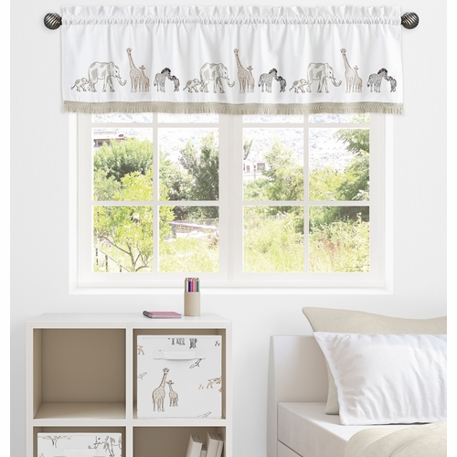 Serengeti Animals Collection Safari Animal Parade Window Valance - alt image 1
