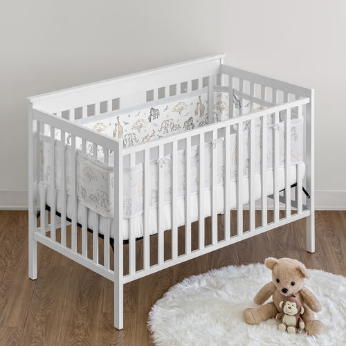 Serengeti Animals Collection Sweet Jojo Designs + BreathableBaby Breathable Mesh Crib Liner - alt image 1