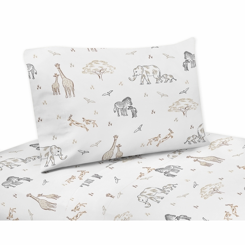 Serengeti Animals Collection Twin Sheet Set