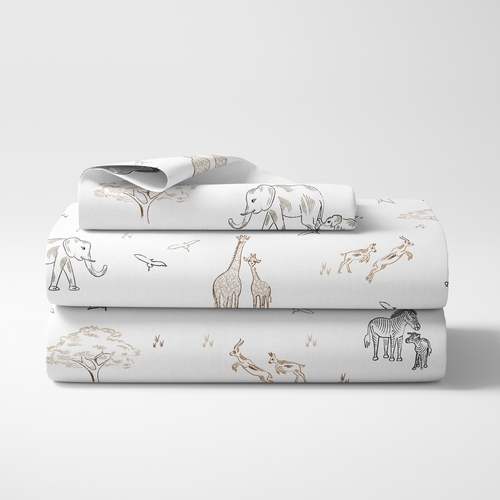 Serengeti Animals Collection Twin Sheet Set - alt image 1