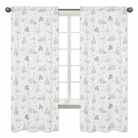 Serengeti Animals Collection Window Panels - Set of 2