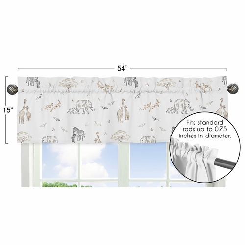 Serengeti Animals Collection Window Valance - alt image 4