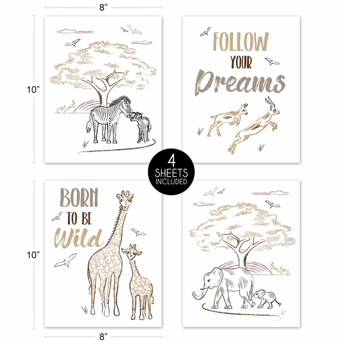 Serengeti Collection Wall Art Prints - Set of 4 - alt image 4