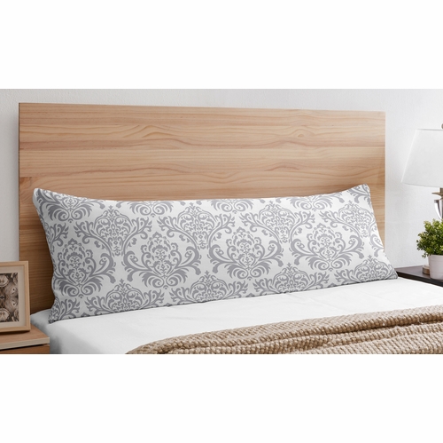 Skylar Collection Damask Print Full Length Body Pillow Cover - alt image 1